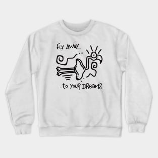 Doodle flamingo Crewneck Sweatshirt